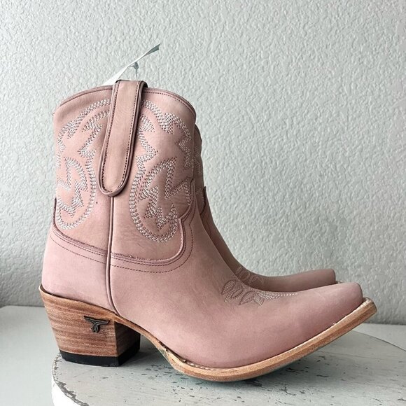 Lane SMOKESHOW Pink Cowboy Bootie Womens 8.5 Short Western Cowgirl Ankle Boots - Picture 2 of 12